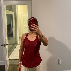 Burgundy tank top